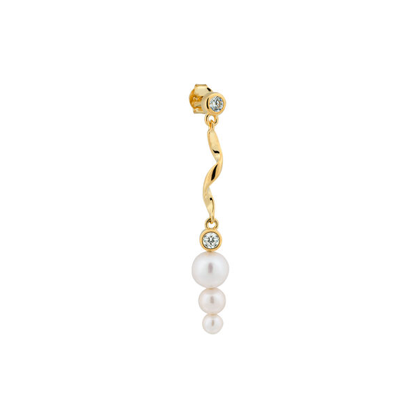 Twirl Pearl Stud, The Earring Shop