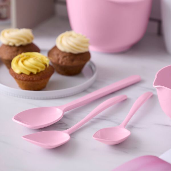 NEW Classic Breast Cancer Awareness Pot Spoon Set 3 parts, white, Rosti
