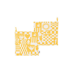 Moomin pot holder set Party yellow, Moomin Arabia