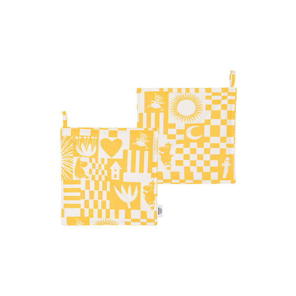 Moomin pot holder set Party yellow, Moomin Arabia