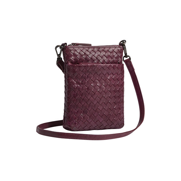 MaiaMBG Mini Crossbody Bag Weave, burgundy, Markberg