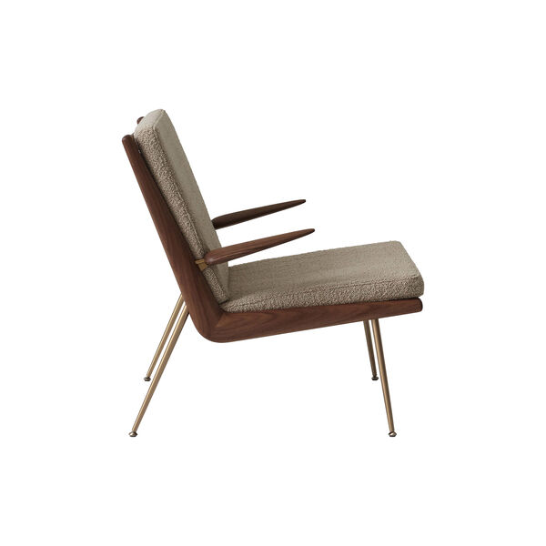 Boomerang HM2 Lounge Chair, oiled walnut/beige, &Tradition
