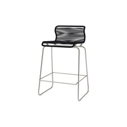 Panton One Kitchen Bar Stool, paper black/steel, Montana Furniture