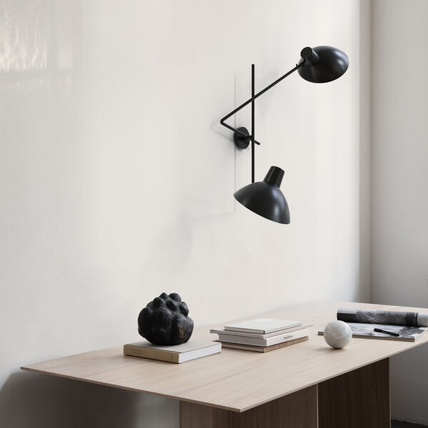 VV Cinquanta Twin Wall Lamp, black/black VV Cinquanta Twin Wall Lamp, black/black, Astep