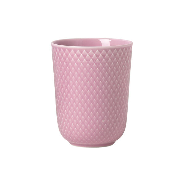 Rhombe Becher, rosa Rhombe Becher, rosa, Lyngby Porcelæn