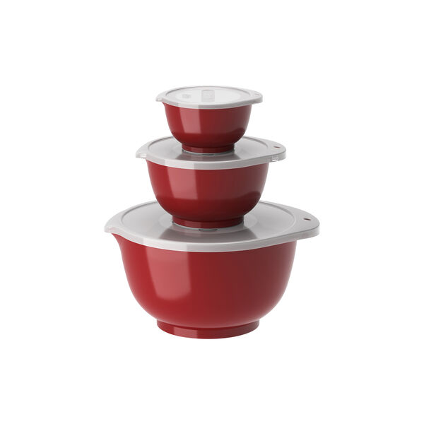 NEW Margrethe Bowl Set 8 Parts, carbon black, red, Rosti