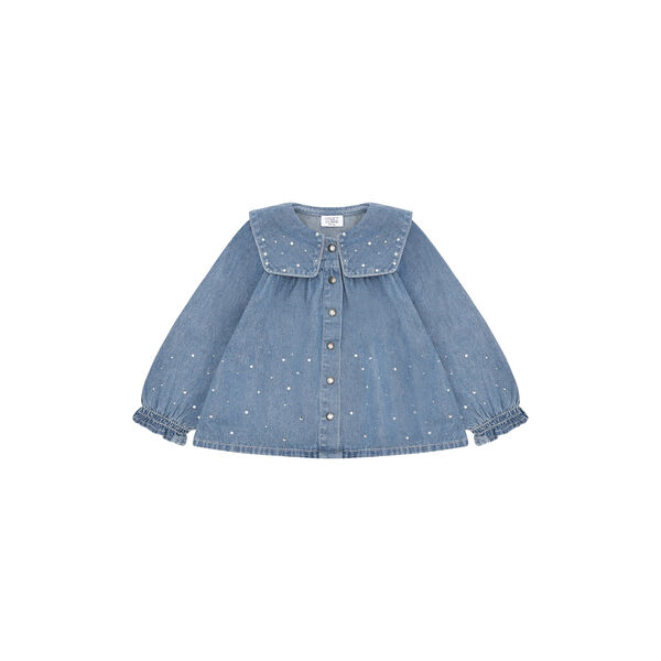 Hckaroline Denim with Studs Tunic, blue denim, Hust & Claire