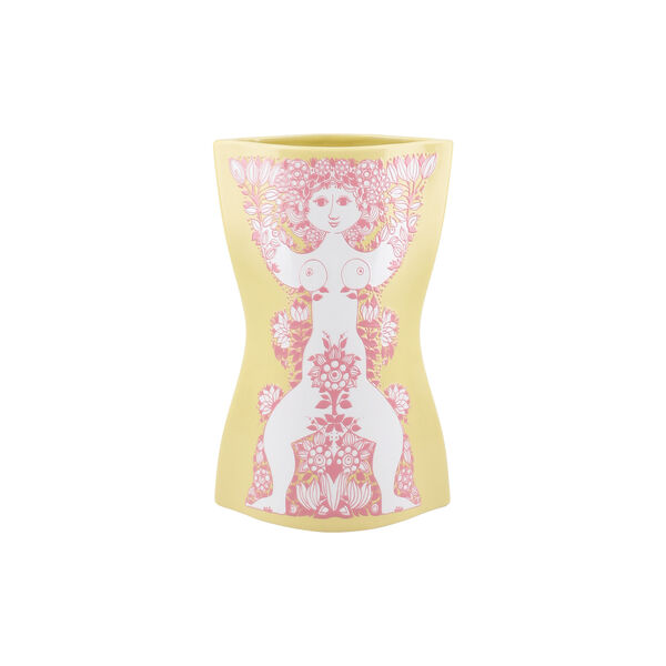 Nina Vase, gelb/pink, Bj&oslash;rn Wiinblad