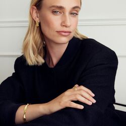 Caro earrings, silver plated, Pure by Nat