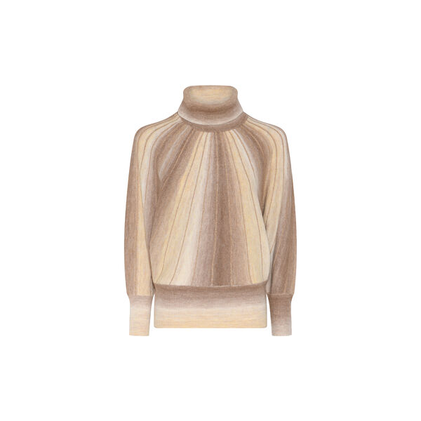 Bat Wing Sleeve Knit, beige multicolor, Micha