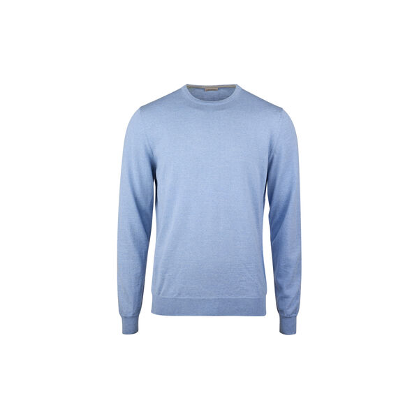 Pullover Knitted Crew Neck With Patch Merino Wool, light blue, Stenstr&ouml;ms