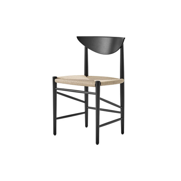 Drawn HM3 Dining Chair, black lacquered oak, &Tradition