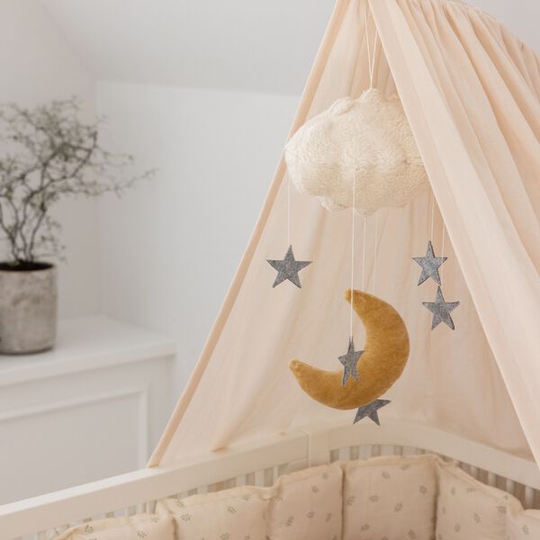 Moon & Stars Baby Mobile, beige, Sebra