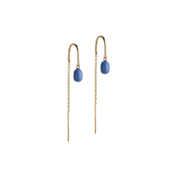 Eleanor Ohrringe, Gold/Kornblumenblau, ENAMEL Copenhagen