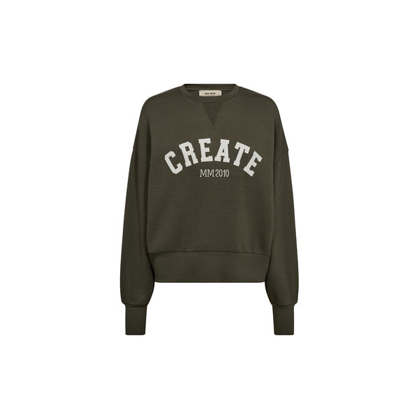 MMCelli O-LS Sweatshirt, olive night, MOS MOSH