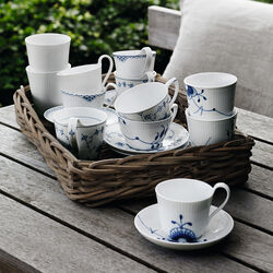 Musselmalet Gerippt Tasse mit hohem Henkel, 33 cl Musselmalet Gerippt Tasse mit hohem Henkel, 33 cl, Royal Copenhagen