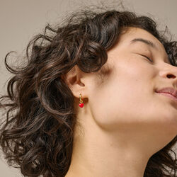 Amore-Creolen, rot, ENAMEL Copenhagen