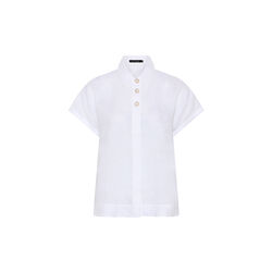 Pure Linen Blouse, bright white, Micha