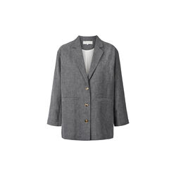 Luis Wool Blazer, grey herringbone, Studio Feder