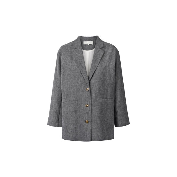 Luis Wool Blazer, grey herringbone, Studio Feder
