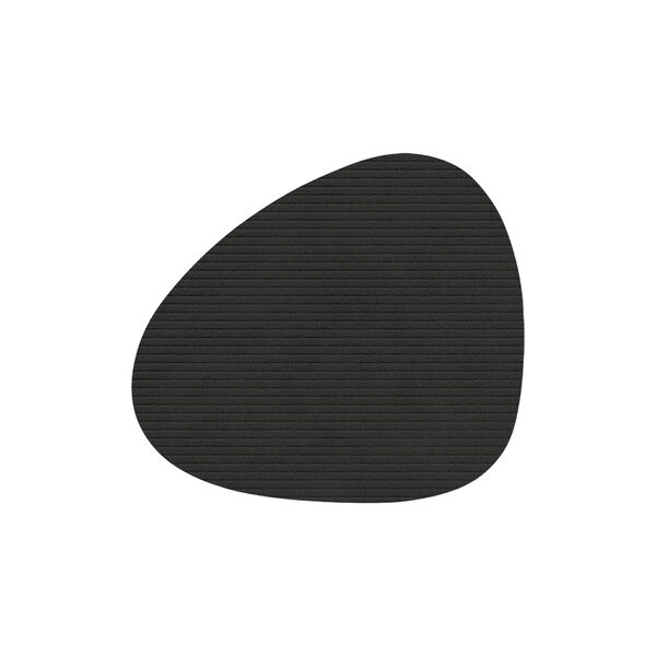 Corduroy glass mat Curve, black ink, LIND DNA