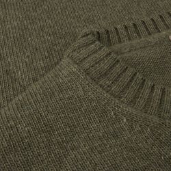 Pullover Knitted Crew Neck Carded Merino Wool, green, Stenstr&ouml;ms