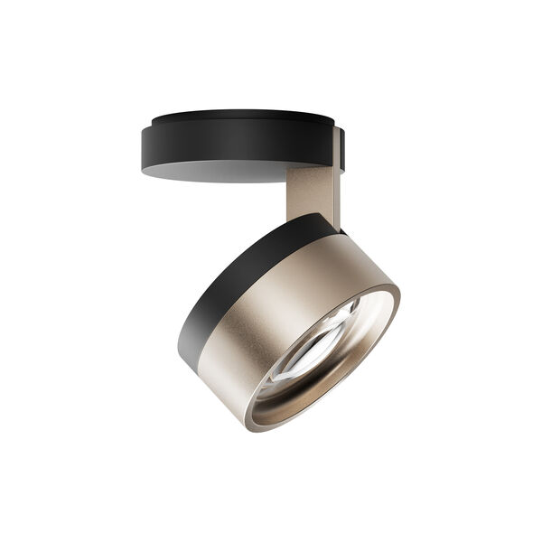 BLADE C1 SLIM Ceiling Light, matt black/satin gold, LIGHT-POINT