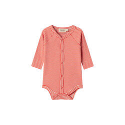 Bruno LS Bodysuit, red stripe, MarMar Copenhagen