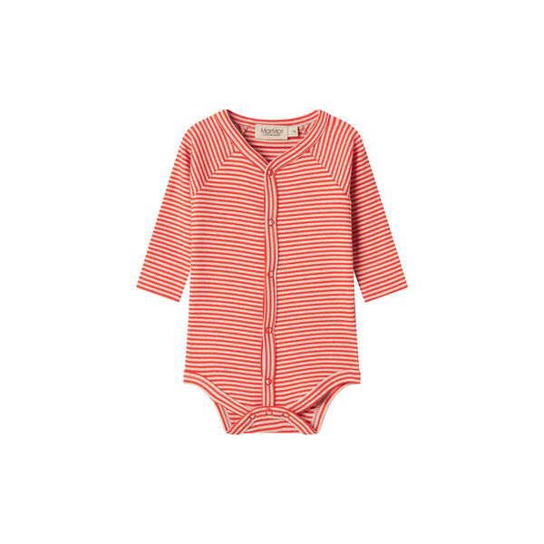 Bruno LS Bodysuit, red stripe, MarMar Copenhagen