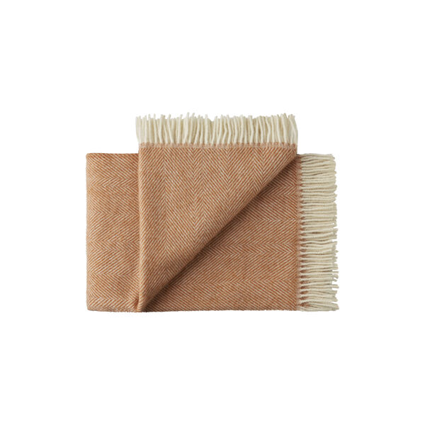 Rømø Plaid, apricot orange 0106, Silkeborg Uldspinderi