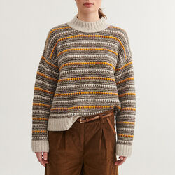 Sally High Neck, light grey mel-carafe-buckskin, Basic Apparel