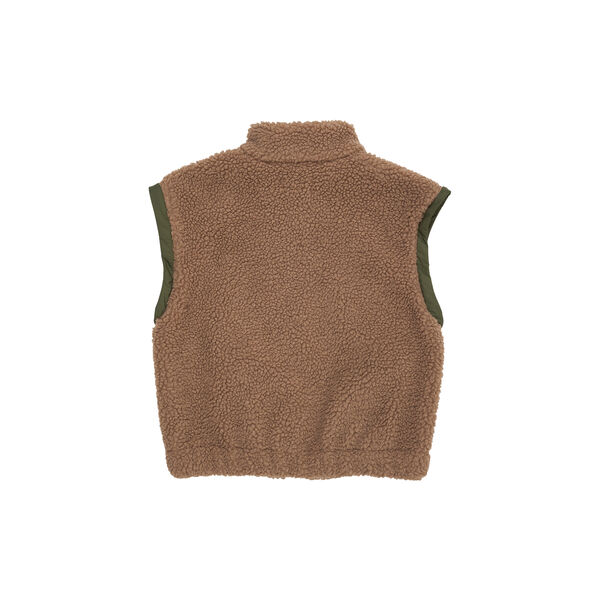 Teddyjacke mit abnehmbaren &Auml;rmeln, natural/green comb., Copenhagen Colors Organics