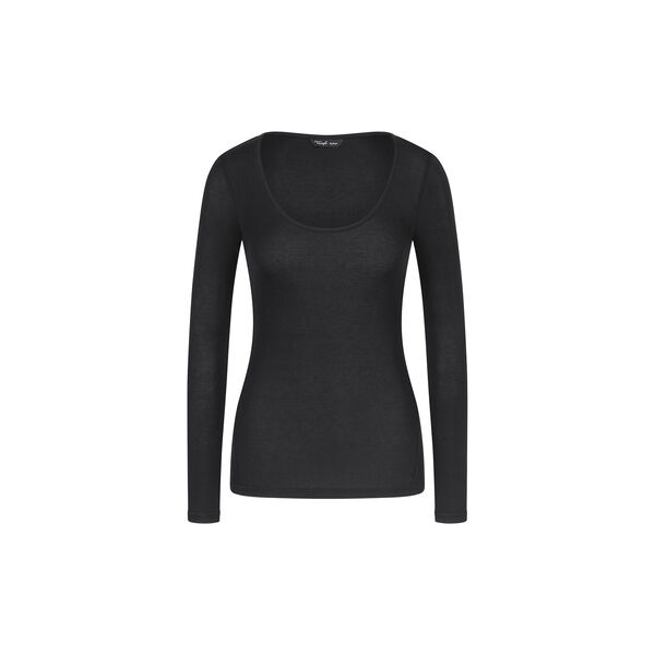 Beauty Layers Top mit Rundhalsausschnitt, black, Triumph