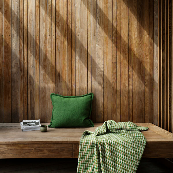 Picnic Kissen, moosgr&uuml;n, R&oslash;ros Tweed