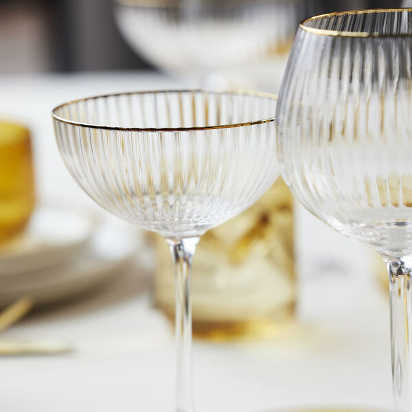 Palermo Gold Cocktail Glass 4 pcs, Lyngby Glas