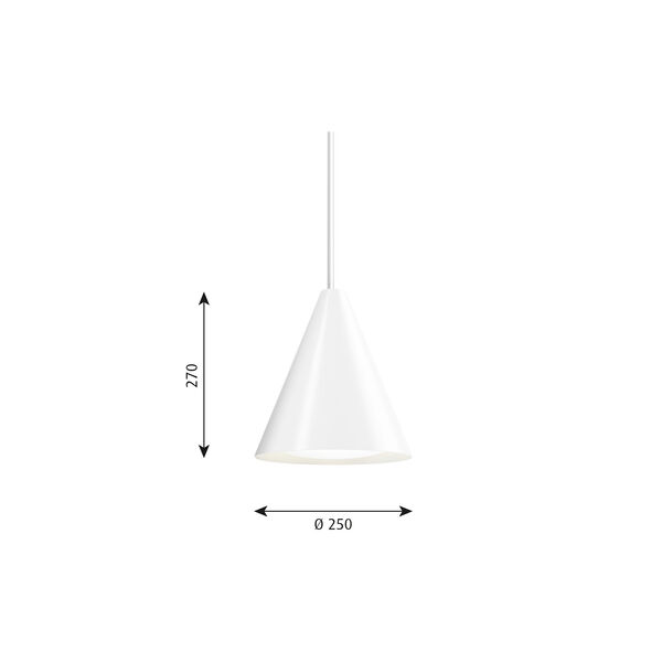 Keglen Pendelleuchte, white, Louis Poulsen