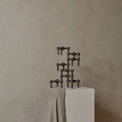 STOFF Nagel Kerzenst&auml;nder, Schwarzchrom, STOFF Nagel