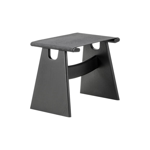 Seto Hocker, black lacquered oak/black, Fredericia Furniture