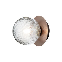 Liila 1 Small Wall Lamp, dark bronze/optic clear, Nuura