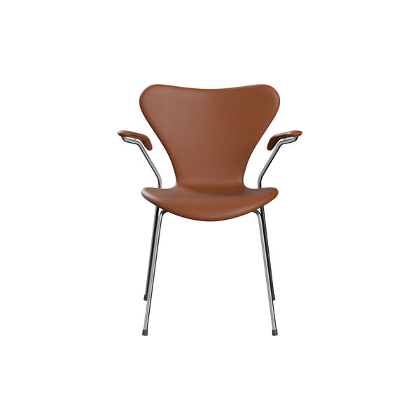 Series 7&trade; 3207 Front Upholstered Chair, Essential walnut, Fritz Hansen
