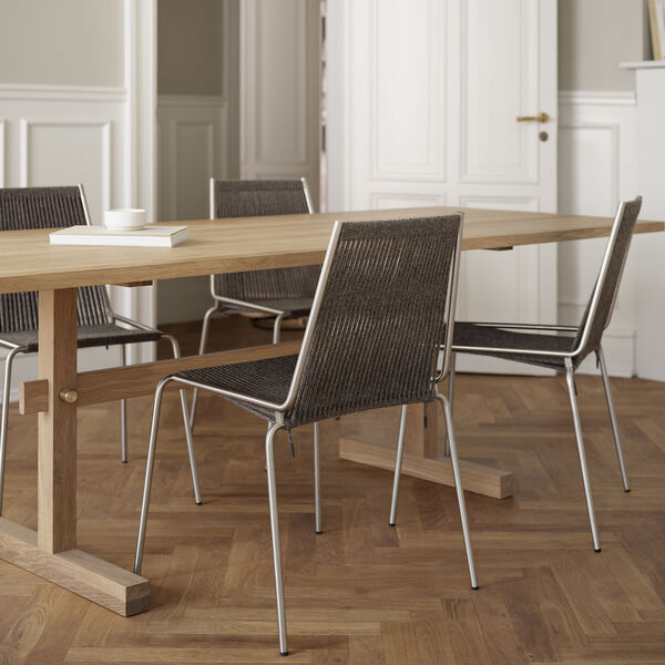 Noel Chair, steel/dark grey wool, Thorup Copenhagen
