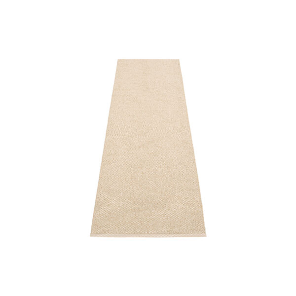Svea Plastic Rug, beige/beige metallic, Pappelina