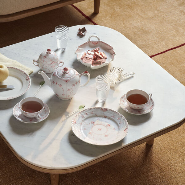 Koralle Gerippter Halbspitzen-Teller &Oslash; 22 cm, Royal Copenhagen