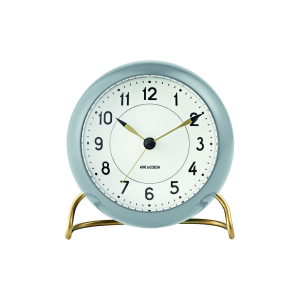 AJ Station Tischuhr, grau, Arne Jacobsen Clocks