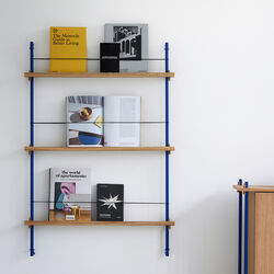 Magazine Shelving Medium, oak/deep blue, MOEBE