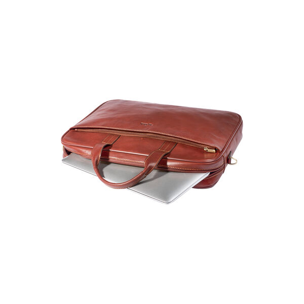 1 Compartment Laptop Bag, dark brown, Tony Perotti
