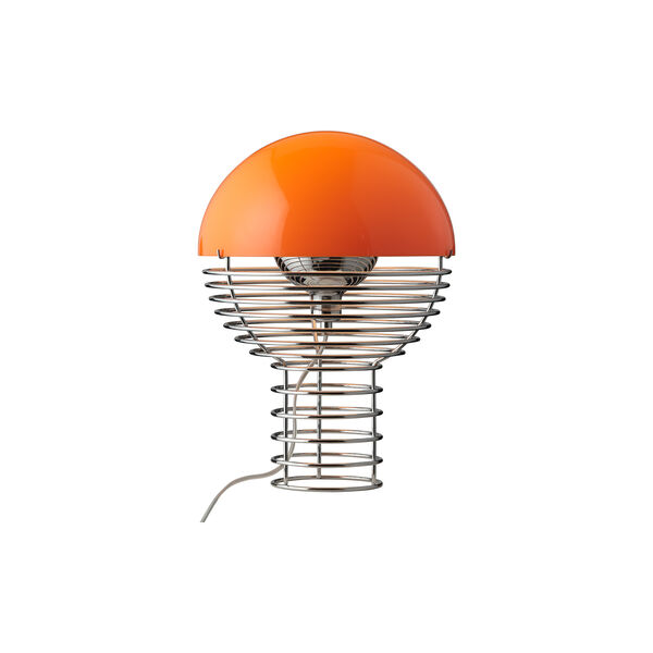 Draht-Tischlampe, orange, Verpan