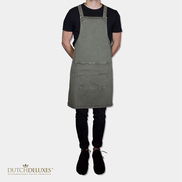 Suspender Apron, grey-green Suspender Apron, grey-green, Dutchdeluxes
