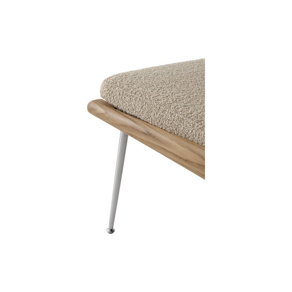 Boomerang HM1 Lounge Chair, Karakorum 003/brushed steel/soap treated oak, &Tradition