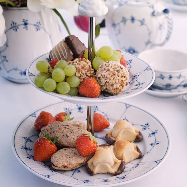 Musselmalet Gerippt Etagere 2 lag, Royal Copenhagen